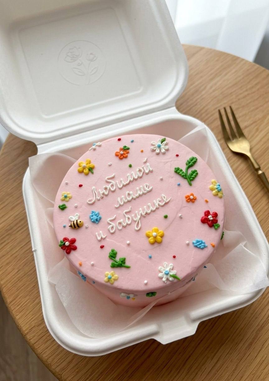 Бенто - торт «Любимой маме и бабушке»